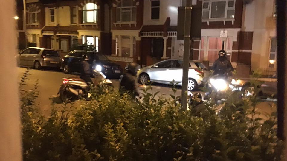 Watch: motorcyclist threatened with knife and hammer as armed gang steals £12,000 Ducati from outside his home